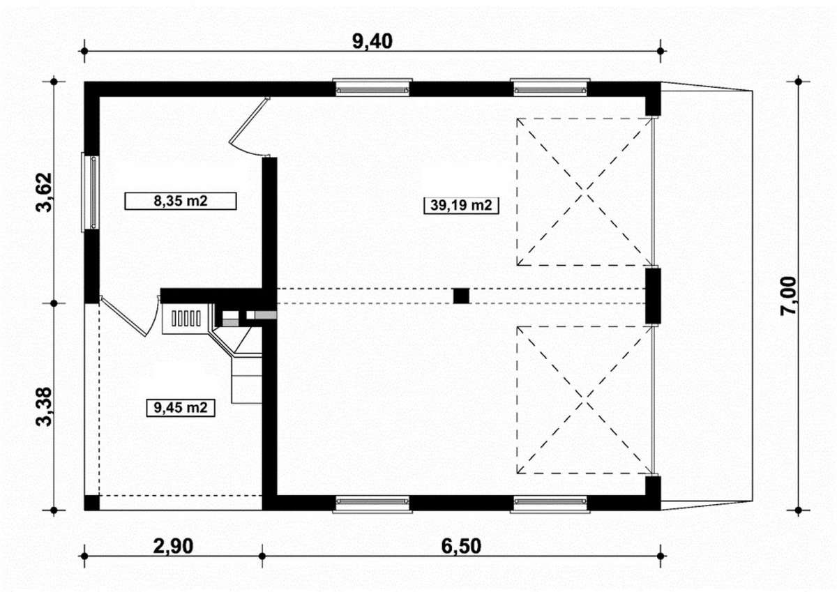 Гараж из газобетона проекты 5 на 7